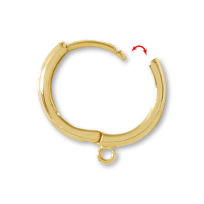 Rhodium with pierced hoop hoop collar
