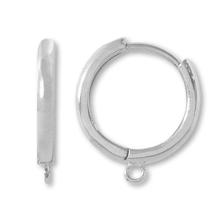 Rhodium with pierced hoop hoop collar