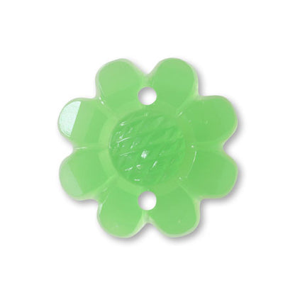 Acrylic Made in Germany Daisy 2 Holes Clear Lime