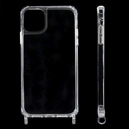 iPhone XR/11 compatible case with ring for strap clear