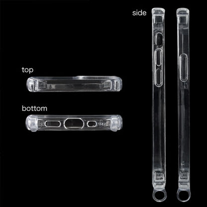 iPhone 12 mini compatible case with ring for strap clear