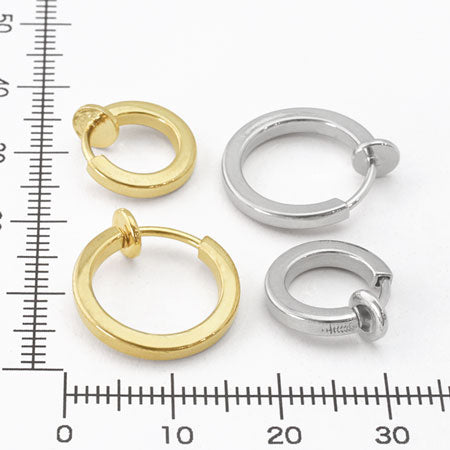 Earrings hoop square wire gold