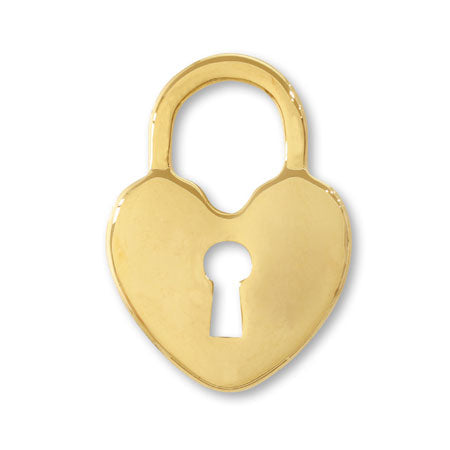 Charm padlock heart 2 gold