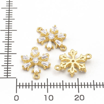 Joint parts cubic zirconia snow crystal/G