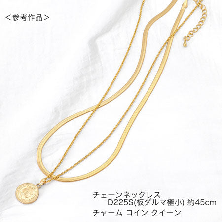 Chain necklace snake flat width approx. 3mm (with adjuster) rhodium color