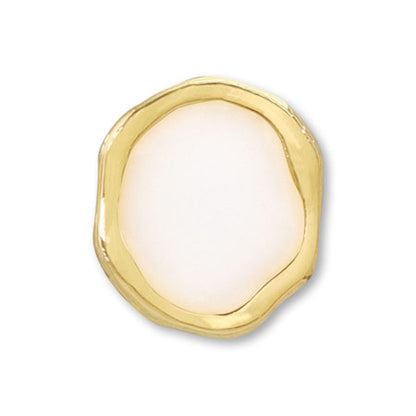 Melty frame resin-filled deformed round no ring white/G