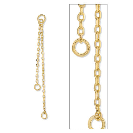 Chain parts 220SDC4 with jump ring gold (approx. 2.5/3.5cm)