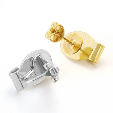 Button clip connector gold