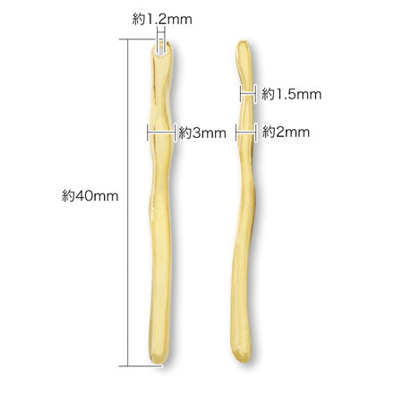 メタルパーツ スティック 1カン No.2　ゴールド