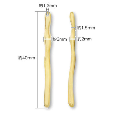 メタルパーツ スティック 1カン No.2　ゴールド