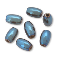 Natural stone nuts hematite/blue