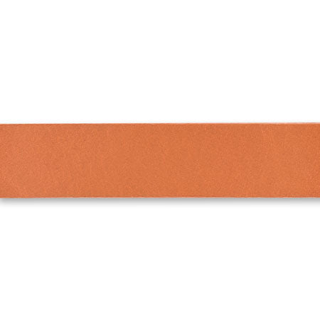 Genuine leather flat orange