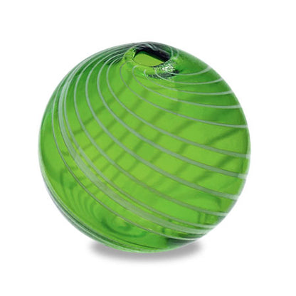 Glass ball 2 holes green