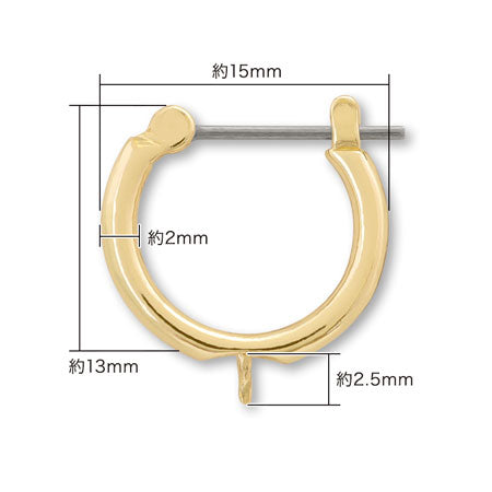 Stainless steel earrings hoop core rhodium color
