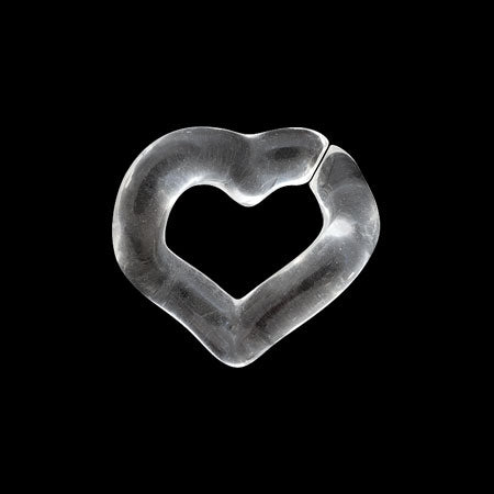 Acrylic chain parts heart clear