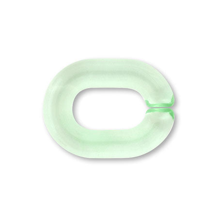 Acrylic chain parts oval light green