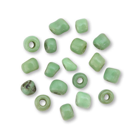 African trade beads seed beads green