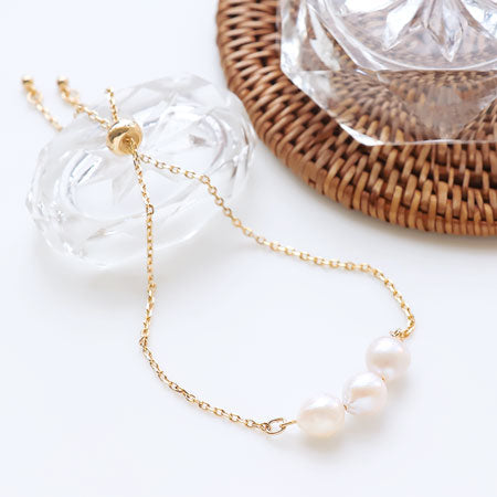Kit Freshwater pearl simple bracelet white (KR0797)