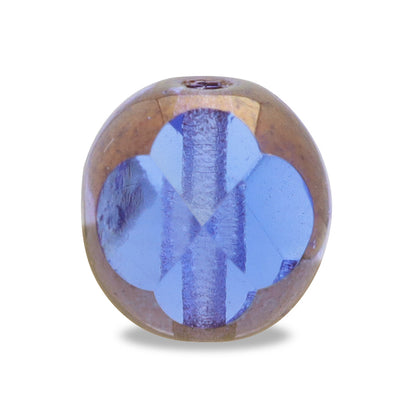 Czech fire polish clover cut sapphire/B