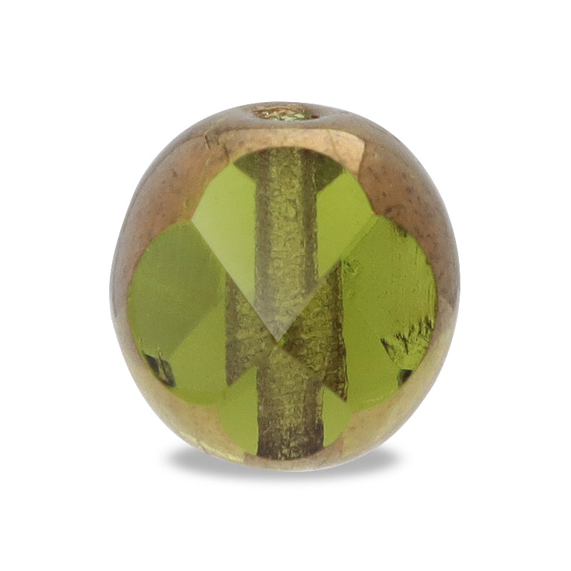 Czech fire polish clover cut olive/B