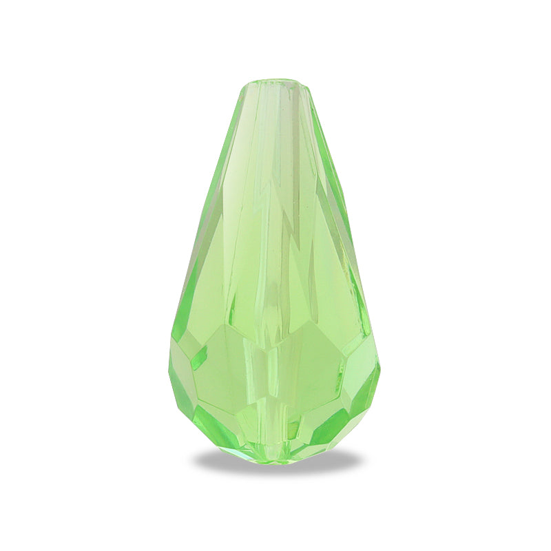 Acrylic Made in Germany Faceted Drop Lime Green