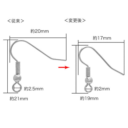 ピアス 釣針　ロジウムカラー