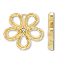 Ishiza Charm Flower # 4320 8 × 6mm gold