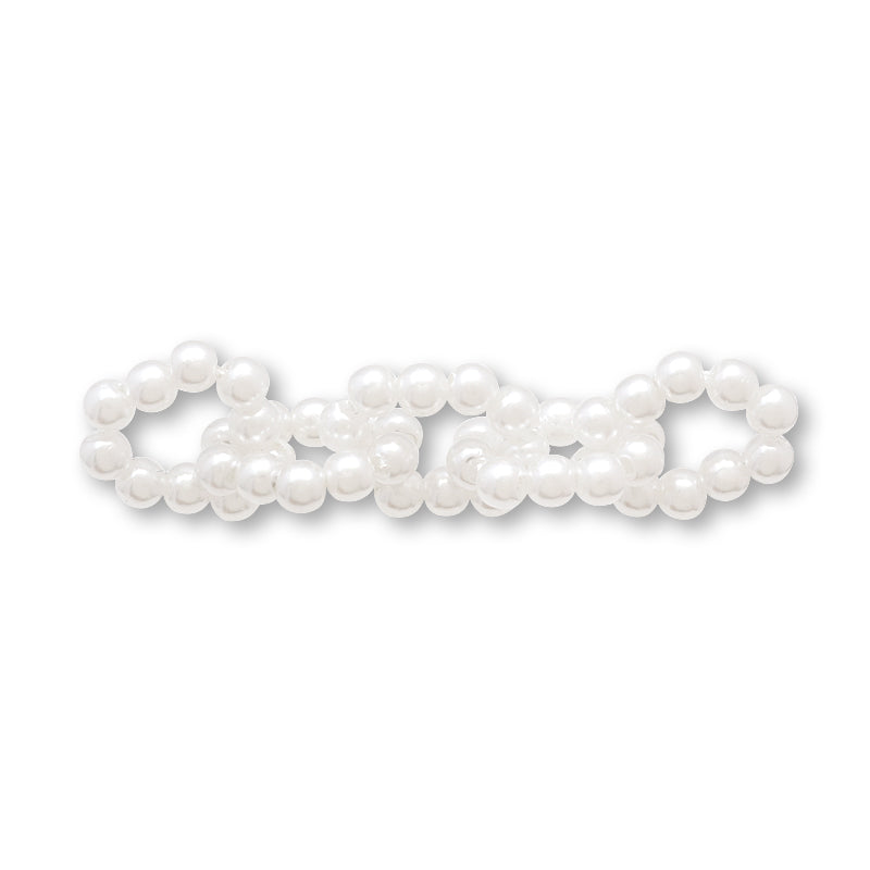 Bead part pearling 5. White.