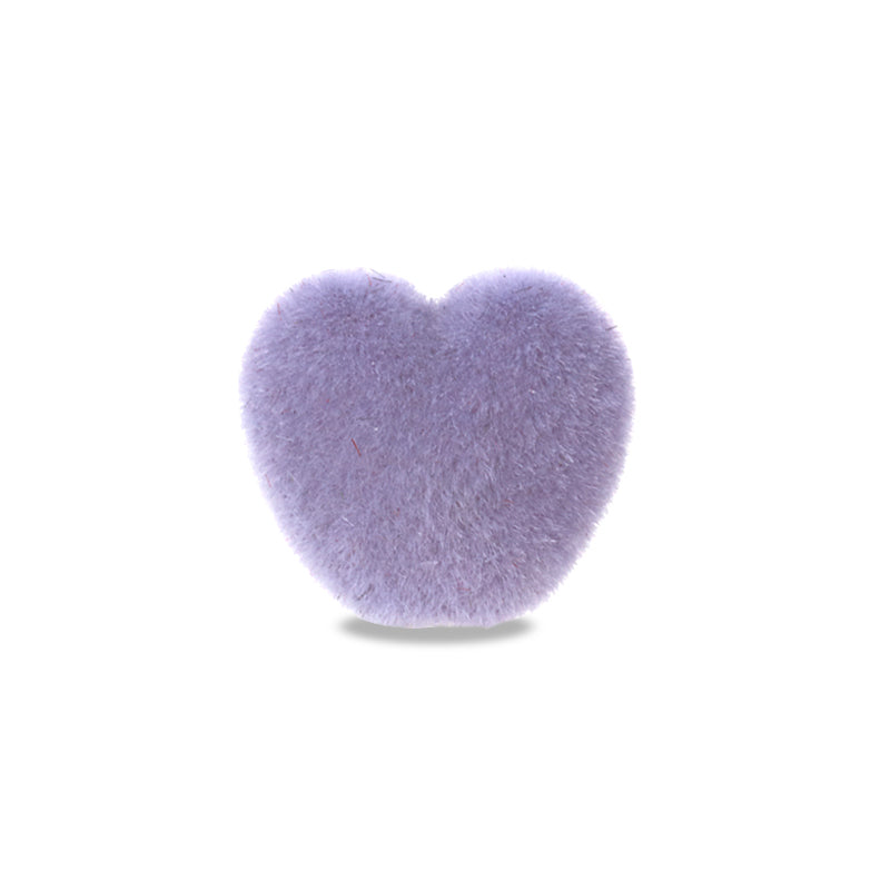 Flocky parts heart purple