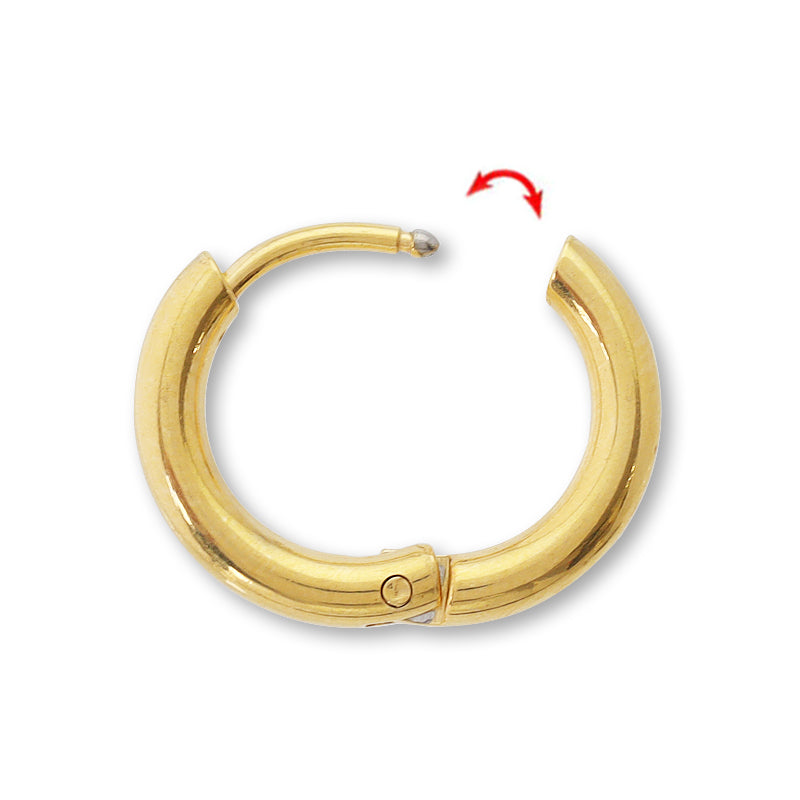 Stainless steel pierced piercing hoopround gold (SUS316L)