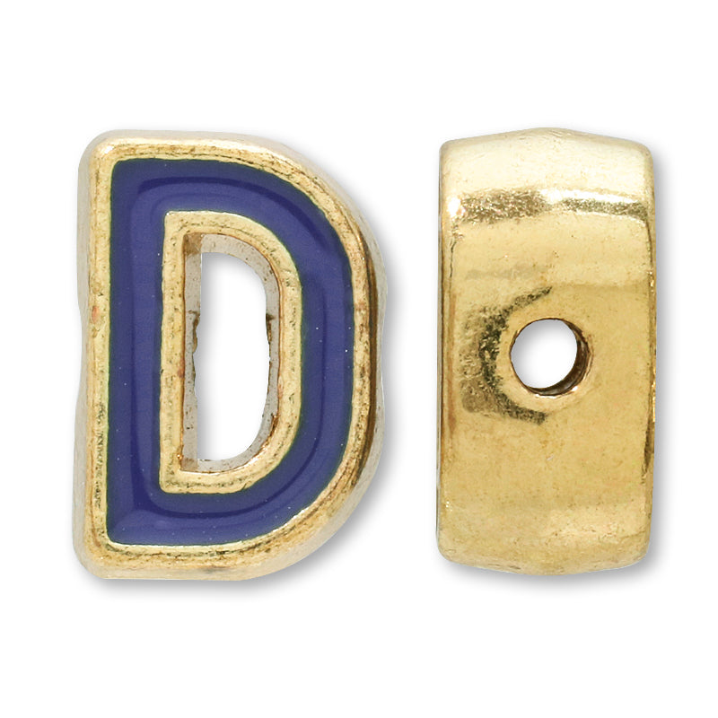 Metal Parts Initial Epo D Gold (Blue)