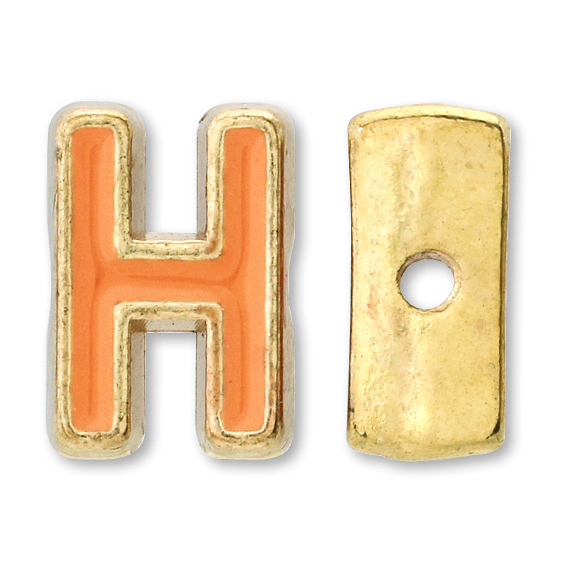 Metal parts with initial episode H gold (orange)