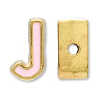 With metal part initial episode J gold (pink system)