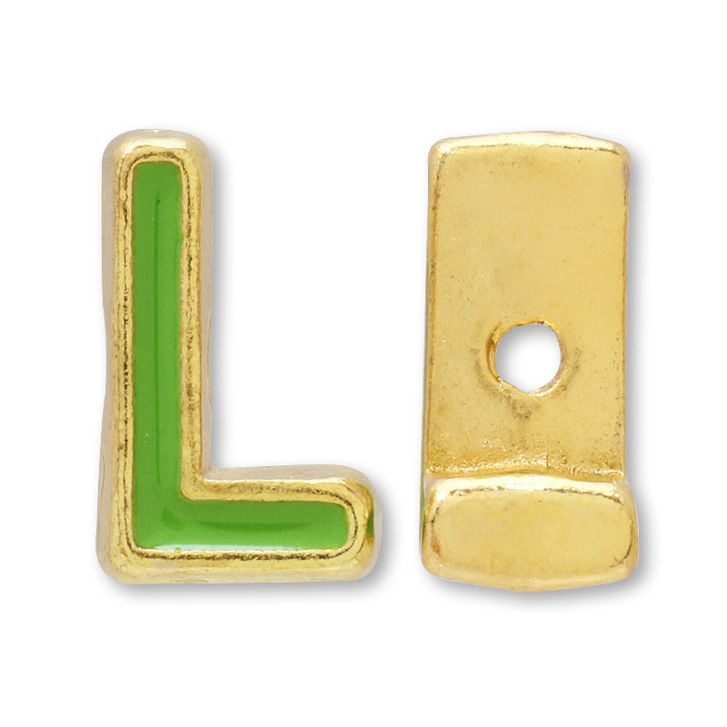 Metal parts with initial episodes L gold (green)