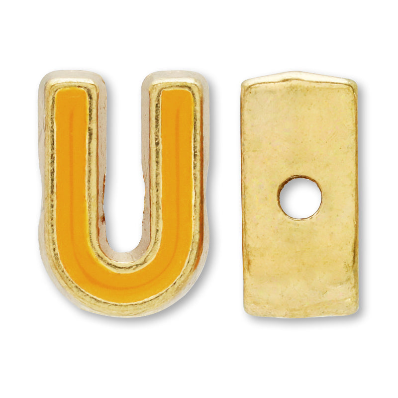 Metal Parts Initial Epo U Gold (Orange)