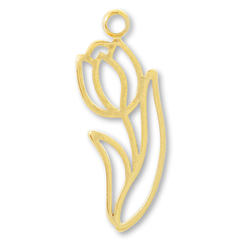 Silhouette Charm Tulip Gold