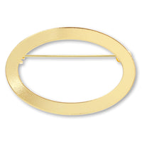 Metal ring brooch (oval) gold