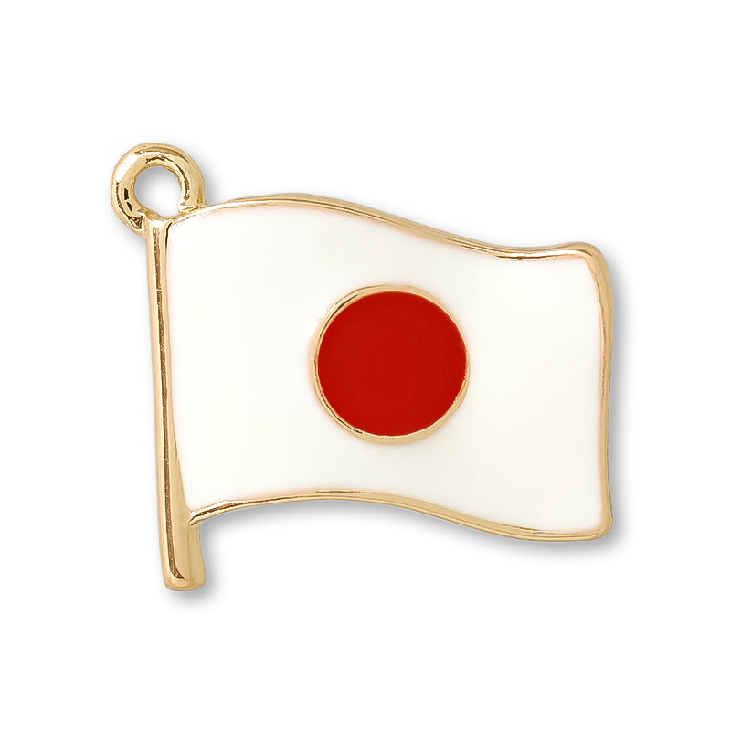 チャーム 国旗 日本 No.2　ゴールド