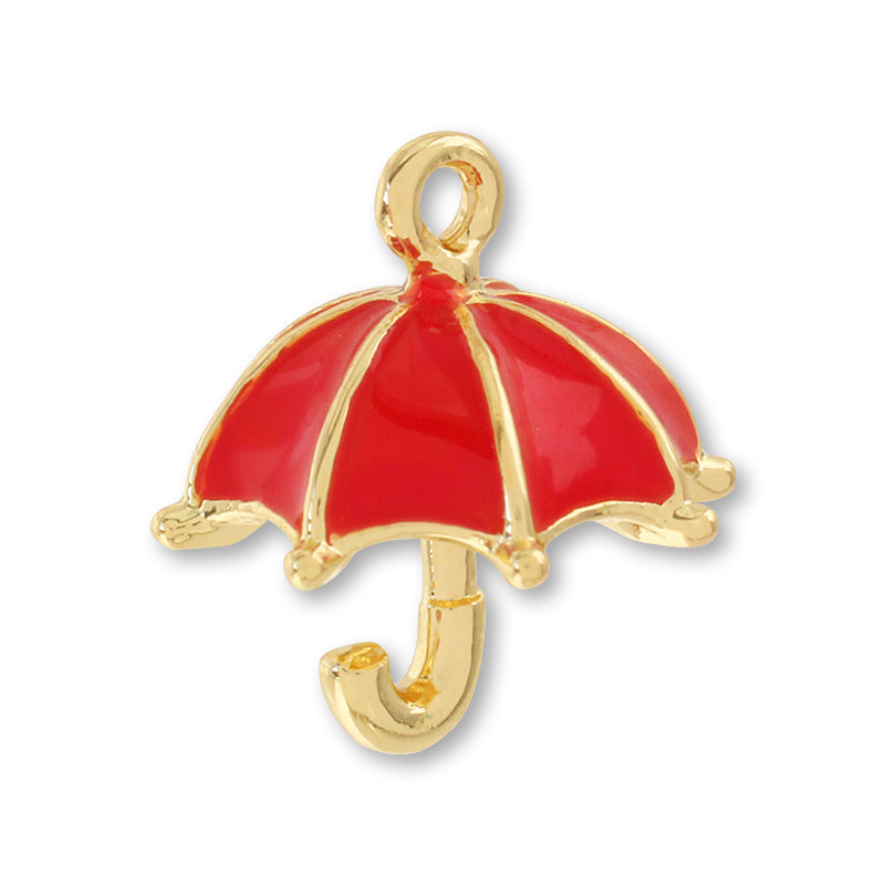 Charm umbrella red/g