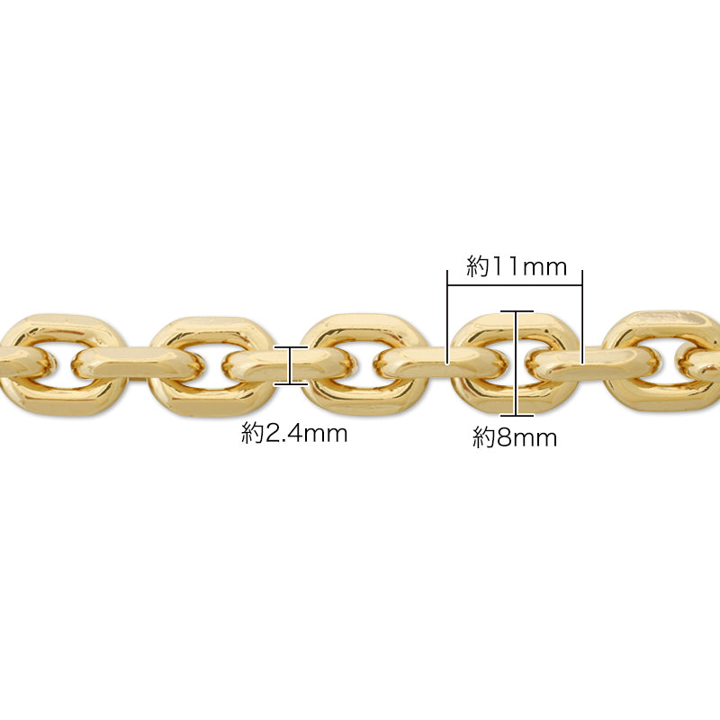 アルミチェーン AL125-4F　ロジウムカラー