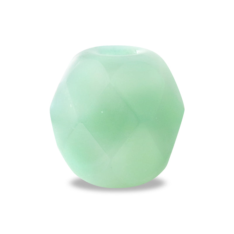 Czech fire polish mint green opal