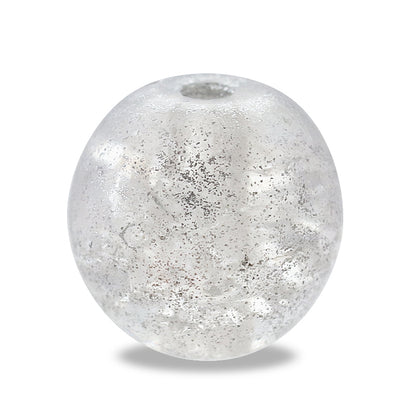 Czech Round Crystal Silver Crack