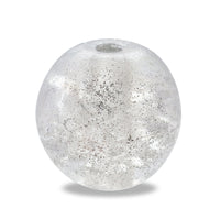 Czech Round Crystal Silver Crack