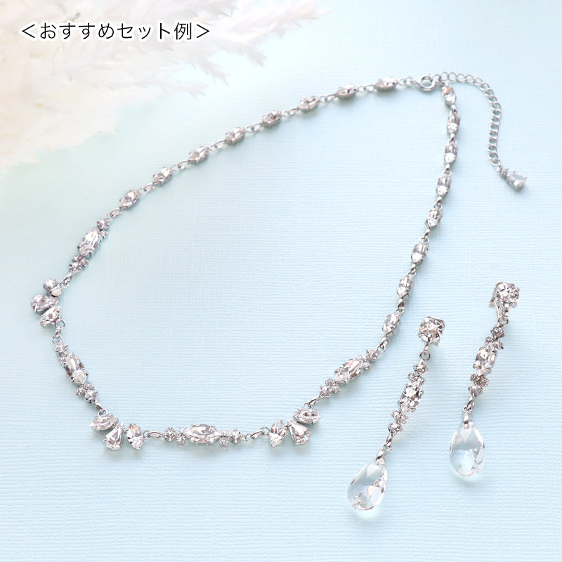 【KIWA BRIDAL】KBE-3 クリスタルドロップ イヤーアクセサリー