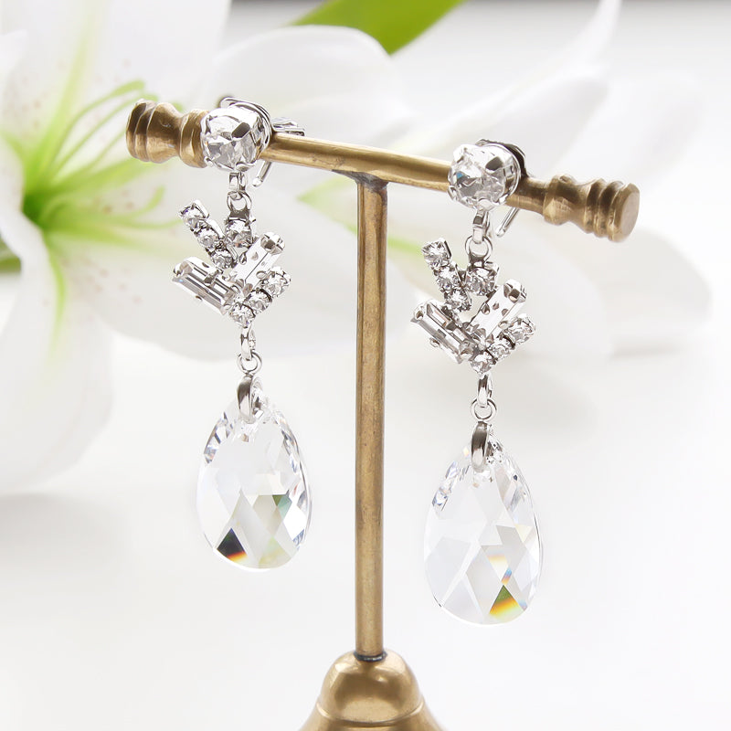 【KIWA BRIDAL】KBE-4 ブランチドロップ イヤーアクセサリー