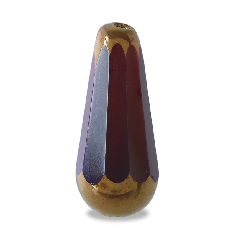 Czech fire polish drop violet opal/B