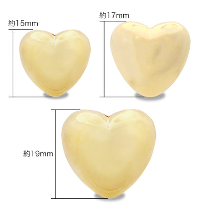 CCB parts heart vertical hole gold