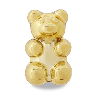 Acrylic bead bear 2 metallic gold