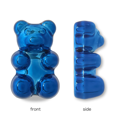 Acrylic bead bear 2 metallic blue