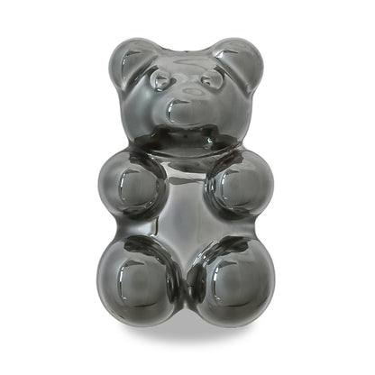 Acrylic bead bear 2 metallic black